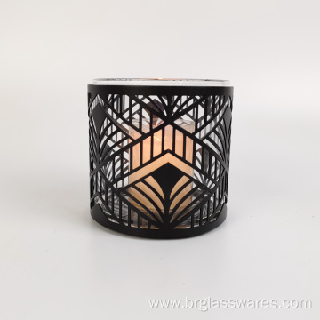 High quality metal sleeve candle holder with unique design